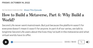 WSJ メタバースの構築方法　第4回　ヴァーチャルの世界を作る理由ってなんだろう？（要約と回想）